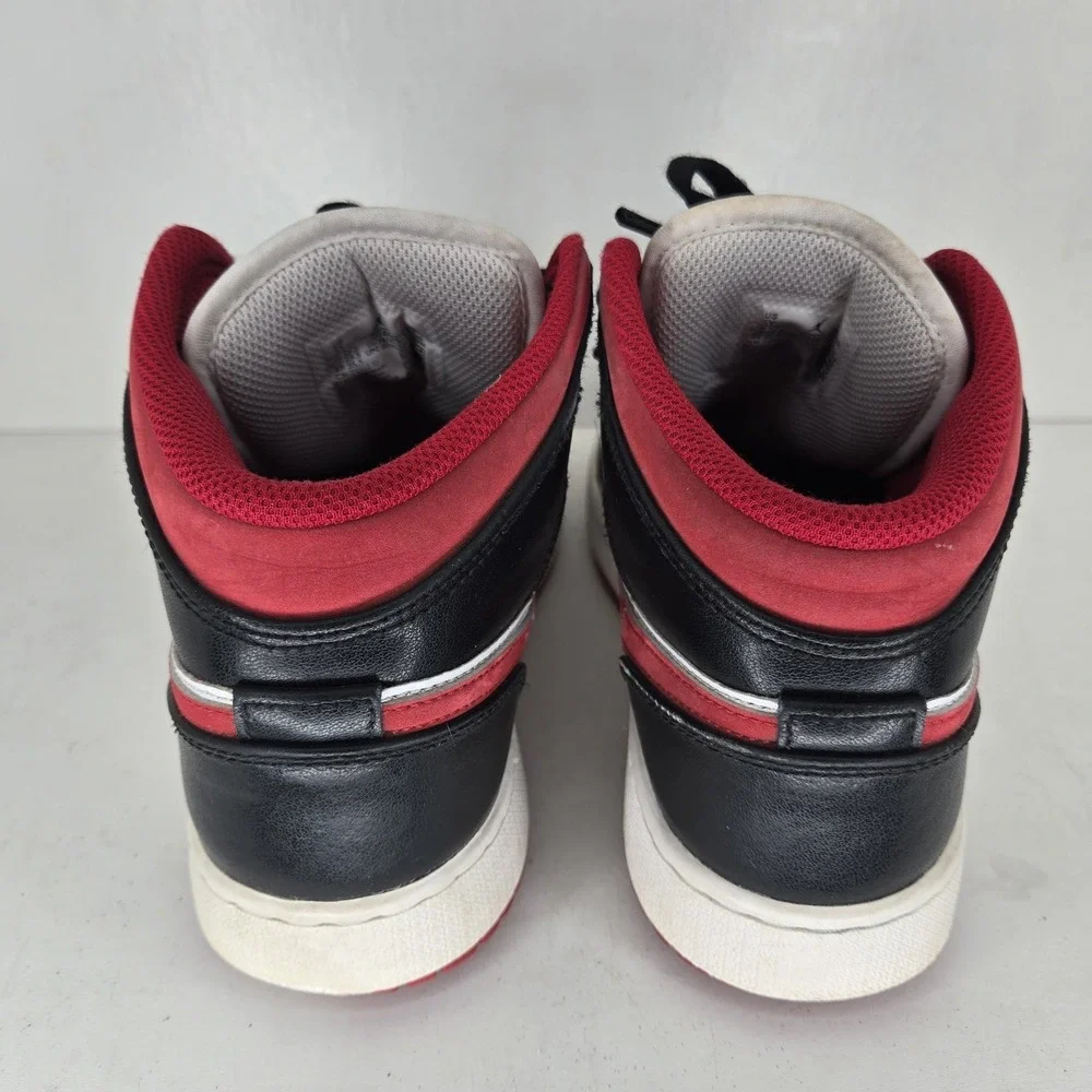 Nike Air Jordan 1 Mid Gym Red Black White 2021 DJ4695-122 GS Youth Size 5Y Shoes